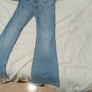 Zara Sky Blue Wide Leg Jeans